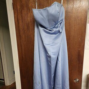 Mori Lee baby blue strapless evening gown 17/18 prom wedding